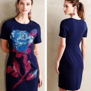 Anthro Pankaj & Nidhi midnight garden dress